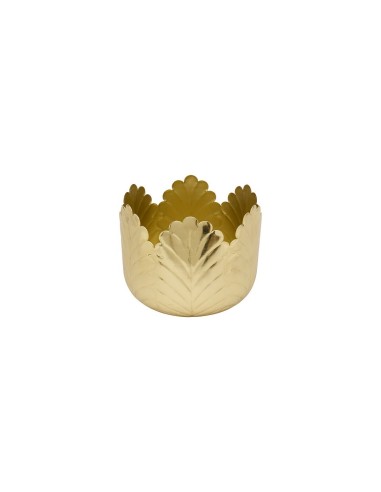 Portavaso, Belli, Set 2 pezzi, Metallo Dorato, Dimensioni M e L, Diametro 21 cm, Profondità 18 cm