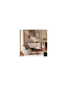 Vaso, gres, Romia, beige, D.19 x H.43,5 cm, collezione Wonja 2