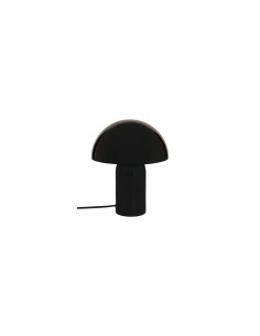 Lampada fungo Lito, metallo nero, altezza 24,5 cm, design moderno, acciaio