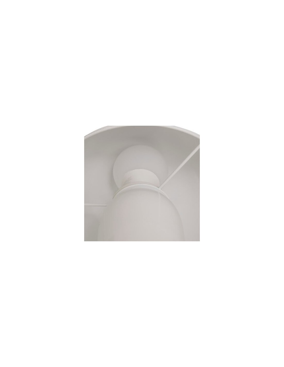 Lampada fungo Lito, metallo bianco, altezza 24,5 cm, design moderno, acciaio