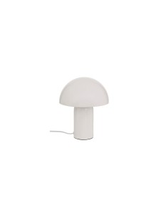 Lampada fungo Lito, metallo bianco, altezza 24,5 cm, design moderno, acciaio