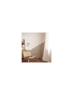 Set 3 pannelli decorativi, Colva, esagono, 30 x 26 cm, MDF, effetto legno chiaro, isolamento acustico