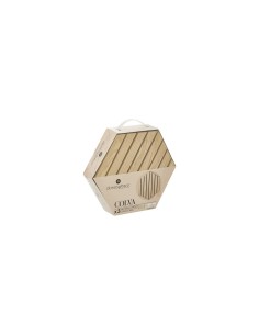 Set 3 pannelli decorativi, Colva, esagono, 30 x 26 cm, MDF, effetto legno chiaro, isolamento acustico