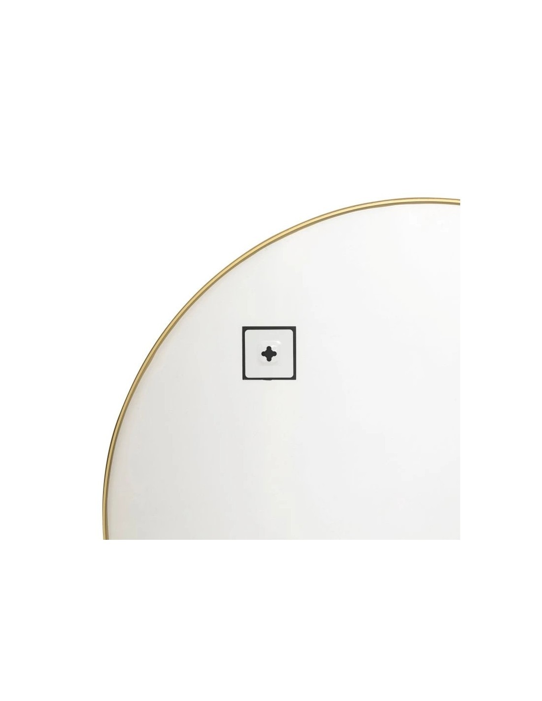 Specchio, semicircolare, ingresso, ALICE, metallo, oro, 90x65 cm