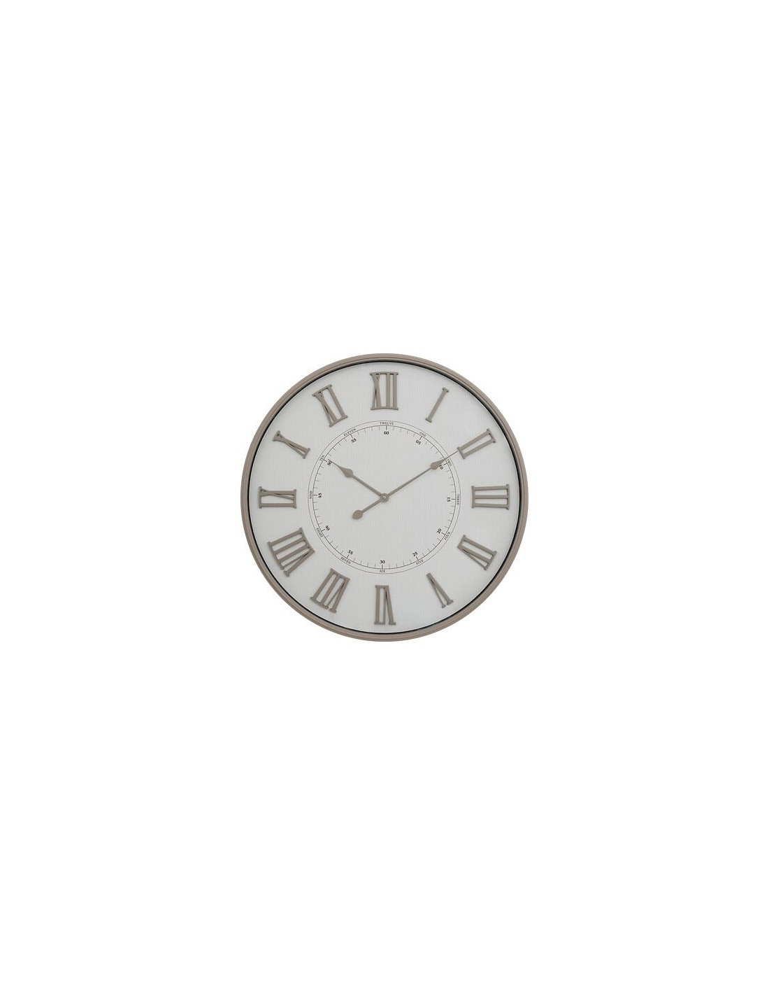 Orologio da parete DAVINA, diametro 76 cm, plastica beige, numeri romani in rilievo