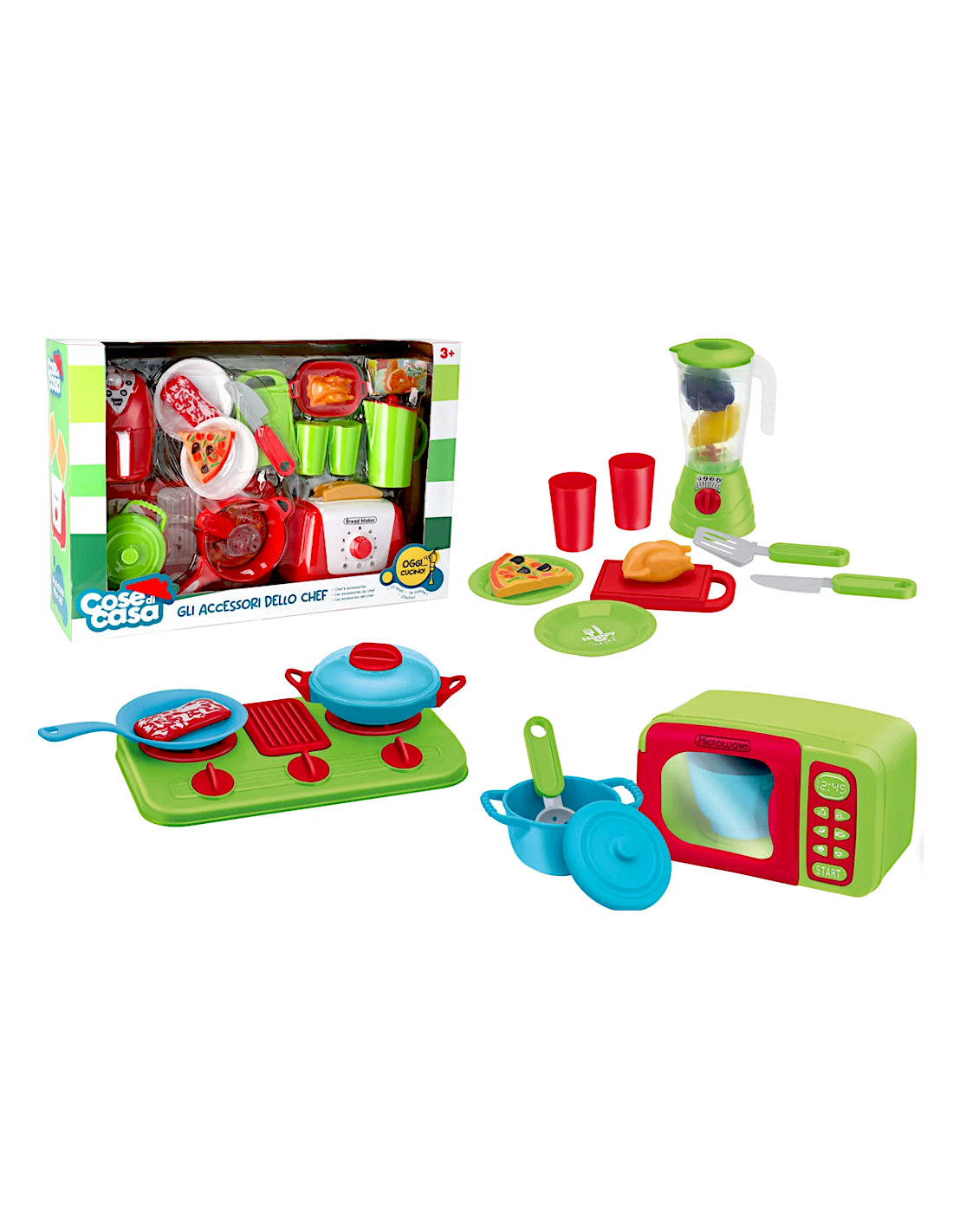 SET CUCINA COSE DI CASA 42964 ACCESSORI CHEF ASSORTITO, GIOCATTOLO BAMBINI +3 ANNI