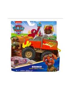 PAW PATROL, RESCUE WHEELS MONSTER TRUCK DI BOOMER, CON GANCIO RETRATTILE, FIGURA INCLUSA,  3+ ANNI