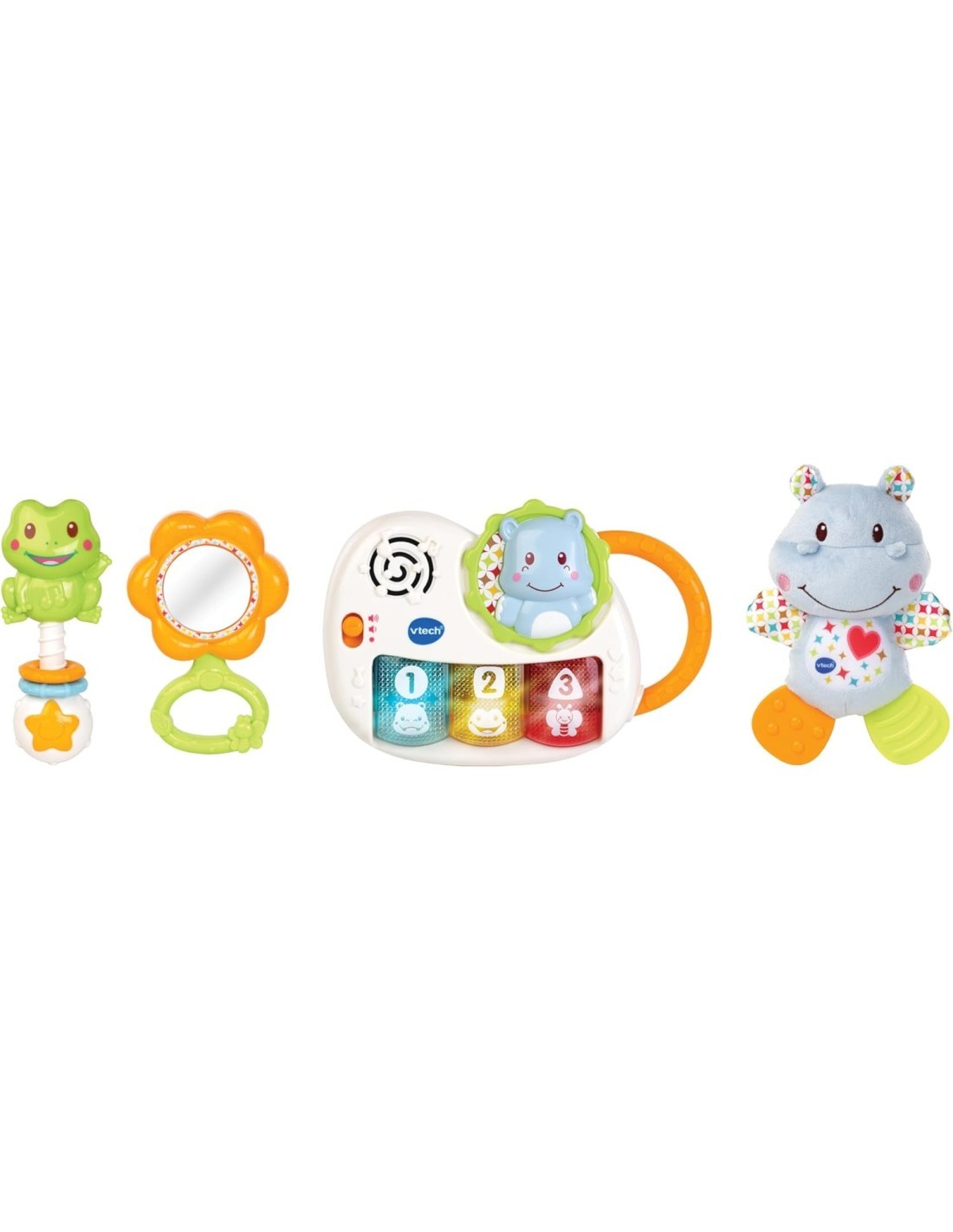 VTech Il Mio Primo Magico Cofanetto - Set Neonato con Peluche, Pianoforte e Sonaglino +0 Mesi