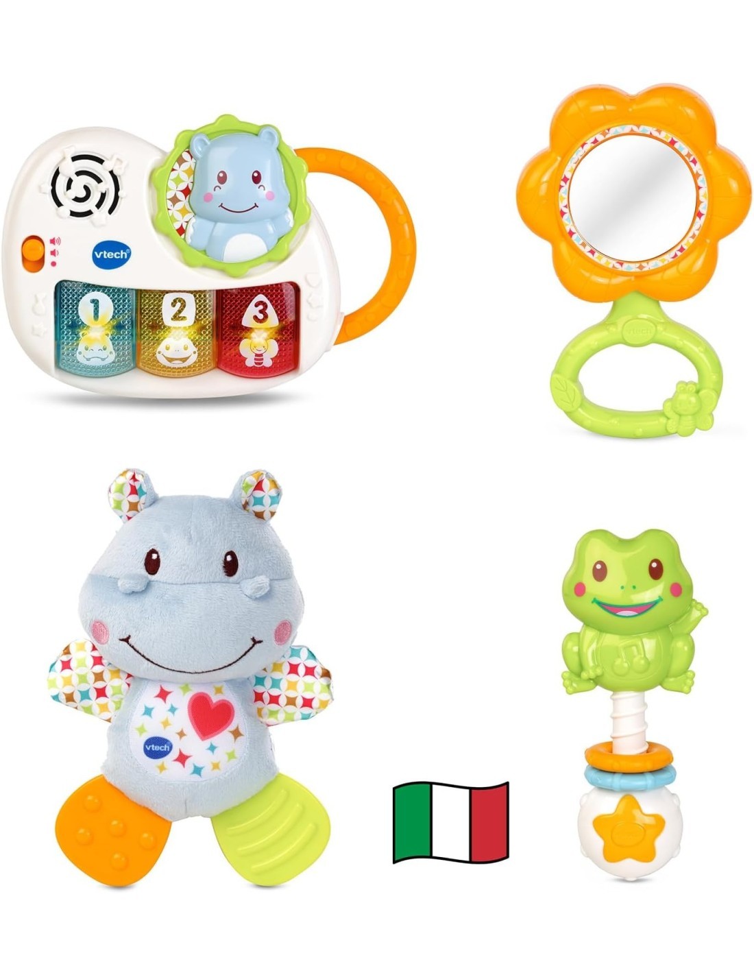 VTech Il Mio Primo Magico Cofanetto - Set Neonato con Peluche, Pianoforte e Sonaglino +0 Mesi
