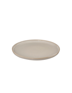 Piatto Piano Ceramica Beige Terre Inconnue, 27 cm, Faience, Elegante e Resistente