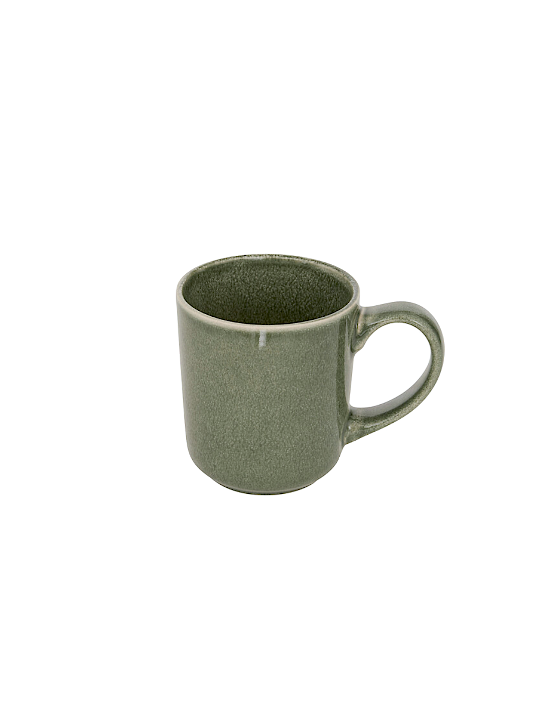 Tazza Terre Inconnue 42 cl, faience kaki, diametro 9,3 cm, altezza 10 cm