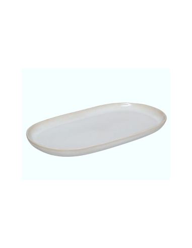 Piatto Ceramica Beige, Terre Inconnue, 31 x 17,5 x 2,6 cm, Stoneware, Elegante