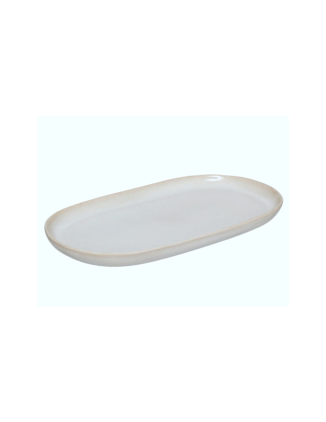 Piatto Ceramica Beige, Terre Inconnue, 31 x 17,5 x 2,6 cm, Stoneware, Elegante