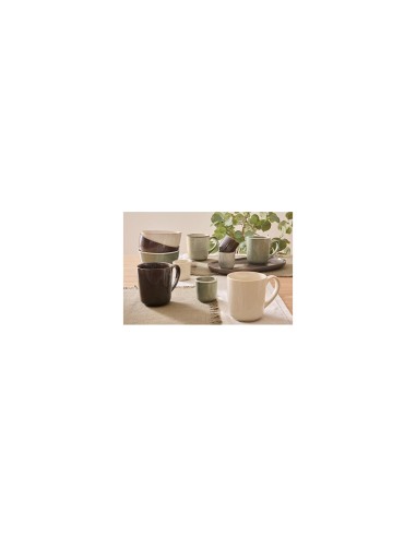 Piatto Ceramica Verde Kaki, Terre Inconnue, 31 x 17,5 x 2,6 cm, Stoneware, Elegante