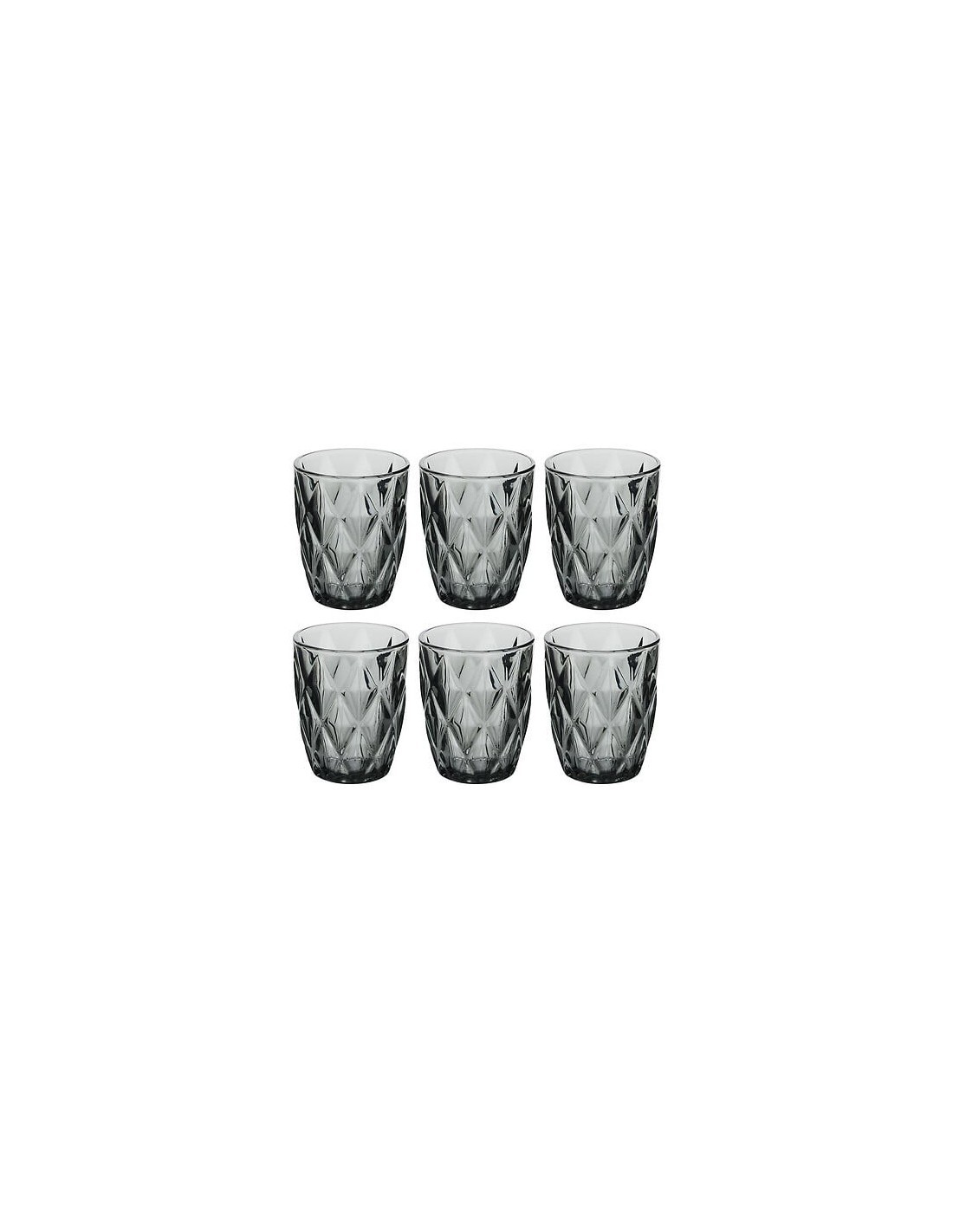 Bicchiere basso, Gob, 28 cl, vetro grigio, dimensioni 8,1x10 cm