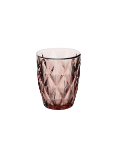 Bicchiere basso, Gob, 28 cl, vetro rosa medio, dimensioni 8,1x10 cm