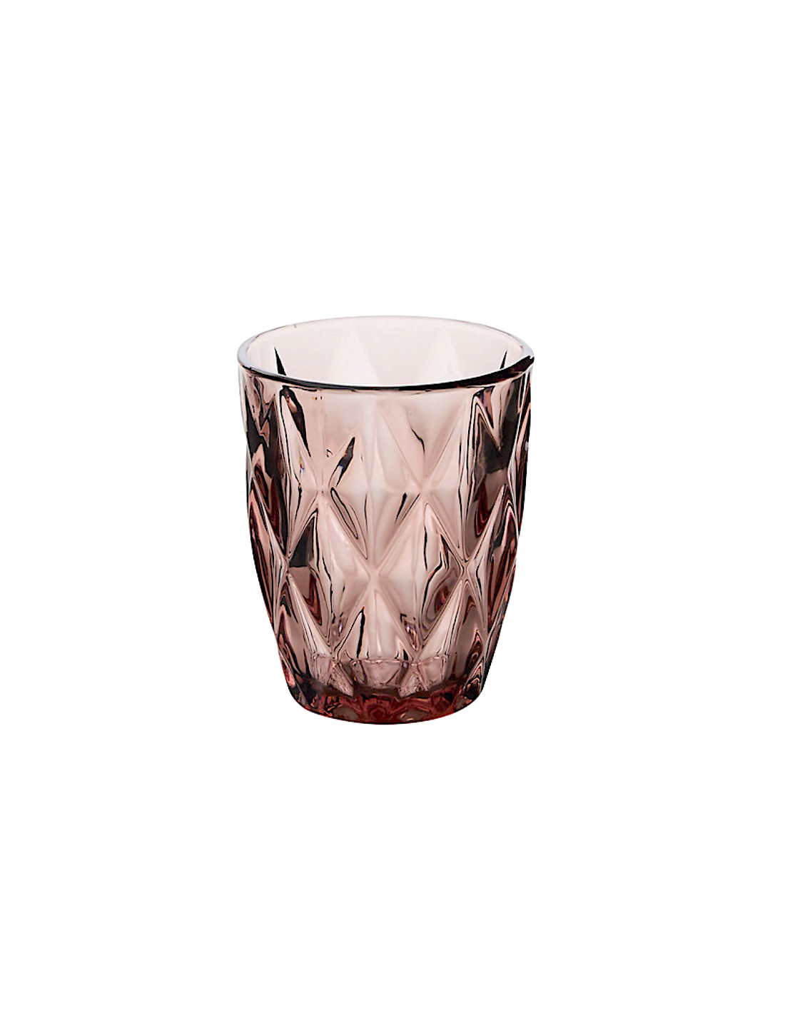 Bicchiere basso, Gob, 28 cl, vetro rosa medio, dimensioni 8,1x10 cm
