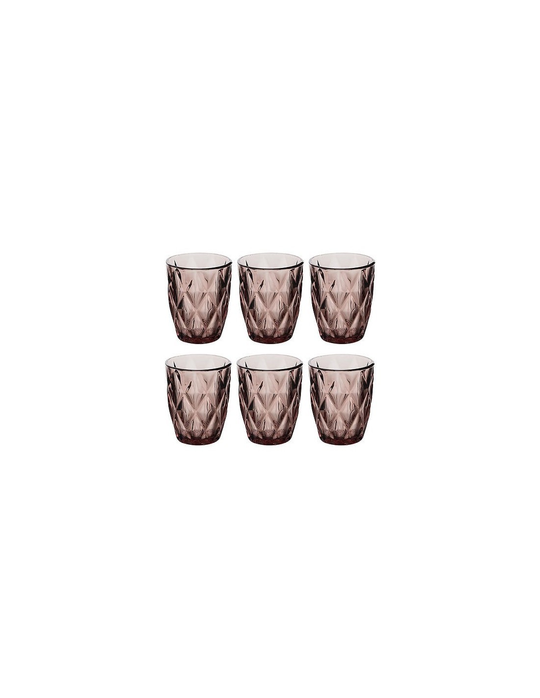 Bicchiere basso, Gob, 28 cl, vetro rosa medio, dimensioni 8,1x10 cm