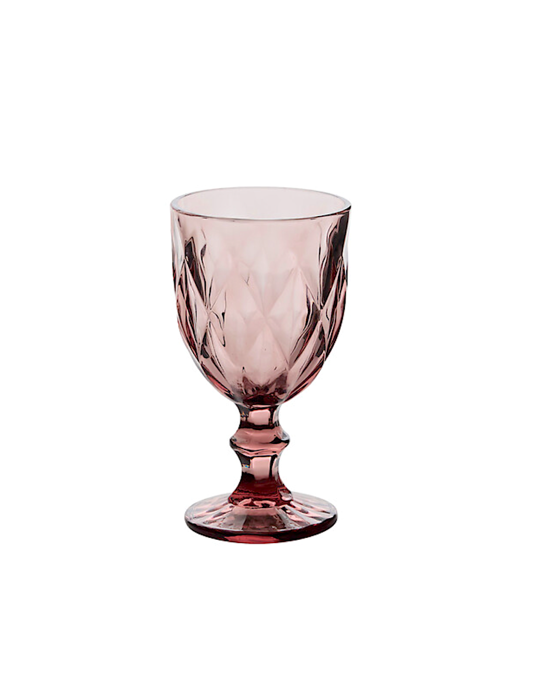 Calice da vino, Lea, 23 cl, vetro rosa, dimensioni 8x15,2 cm