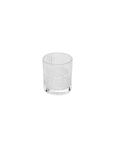 Set whisky Jules, caraffa e 2 bicchieri, vetro trasparente, base in MDF, collezione Sky Lounge, 31,6x11,5x23,4 cm