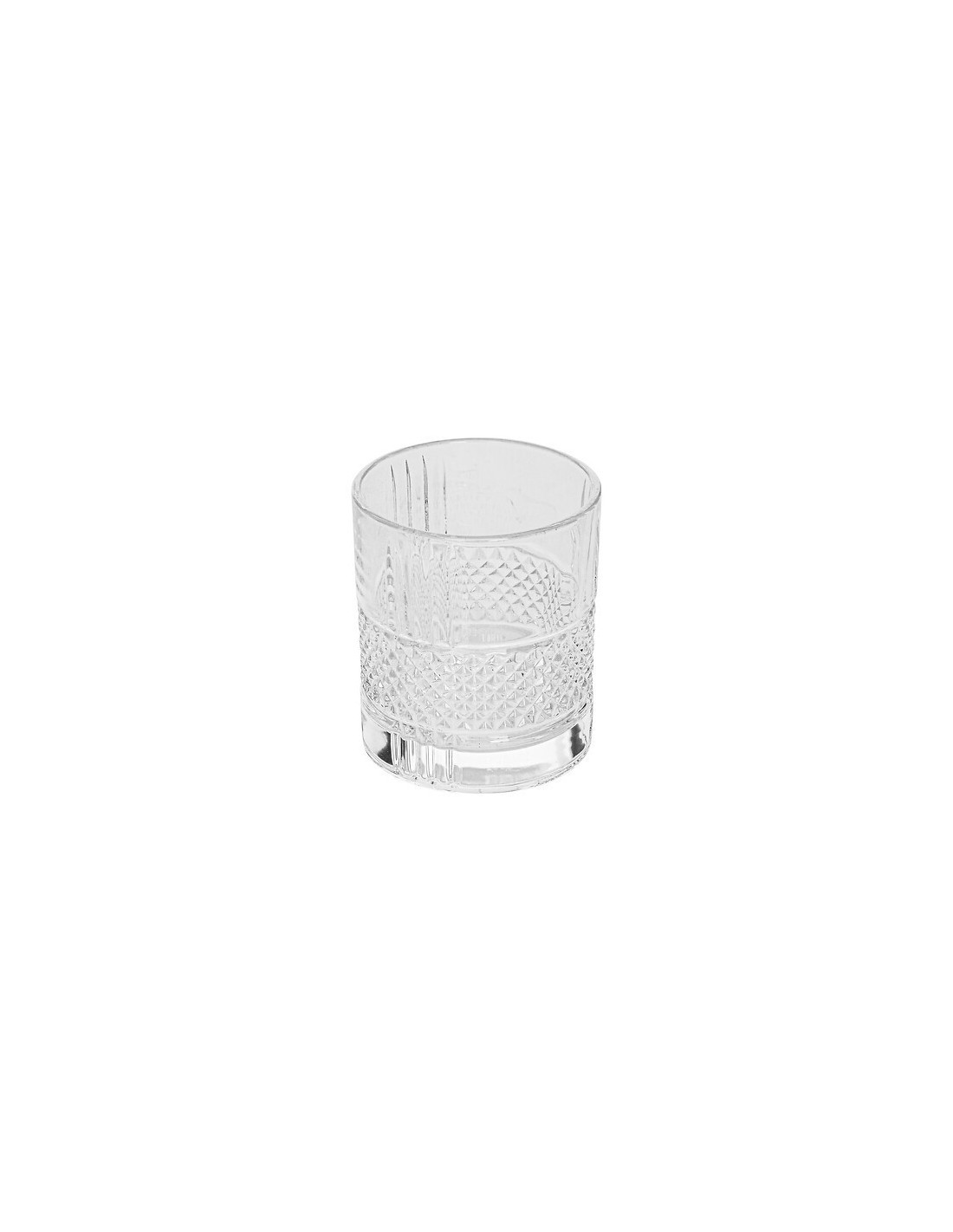 Set whisky Jules, caraffa e 2 bicchieri, vetro trasparente, base in MDF, collezione Sky Lounge, 31,6x11,5x23,4 cm