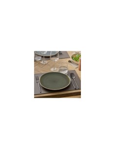 Piatto piano, Wonja, diametro 27 cm, verde, faience, 27 x 26,4 x 2,1 cm 2