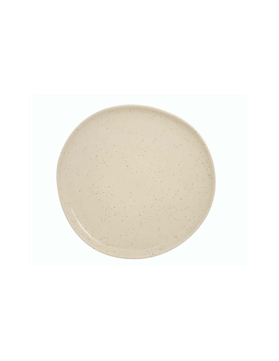 Piatto piano, Wonja, diametro 27 cm, crema, faience, 27 x 26,4 x 2,1 cm