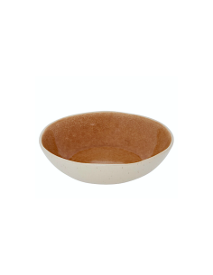 Piatto Fondo Wonja, Ø 19 cm, Ocra, Faience, Collezione Wonja, Stile Naturale