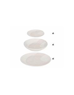 Servizio Piatti Sky Lounge, 18 Pezzi, Bianco, Porcellana, Ø 26,8 cm, Elegante