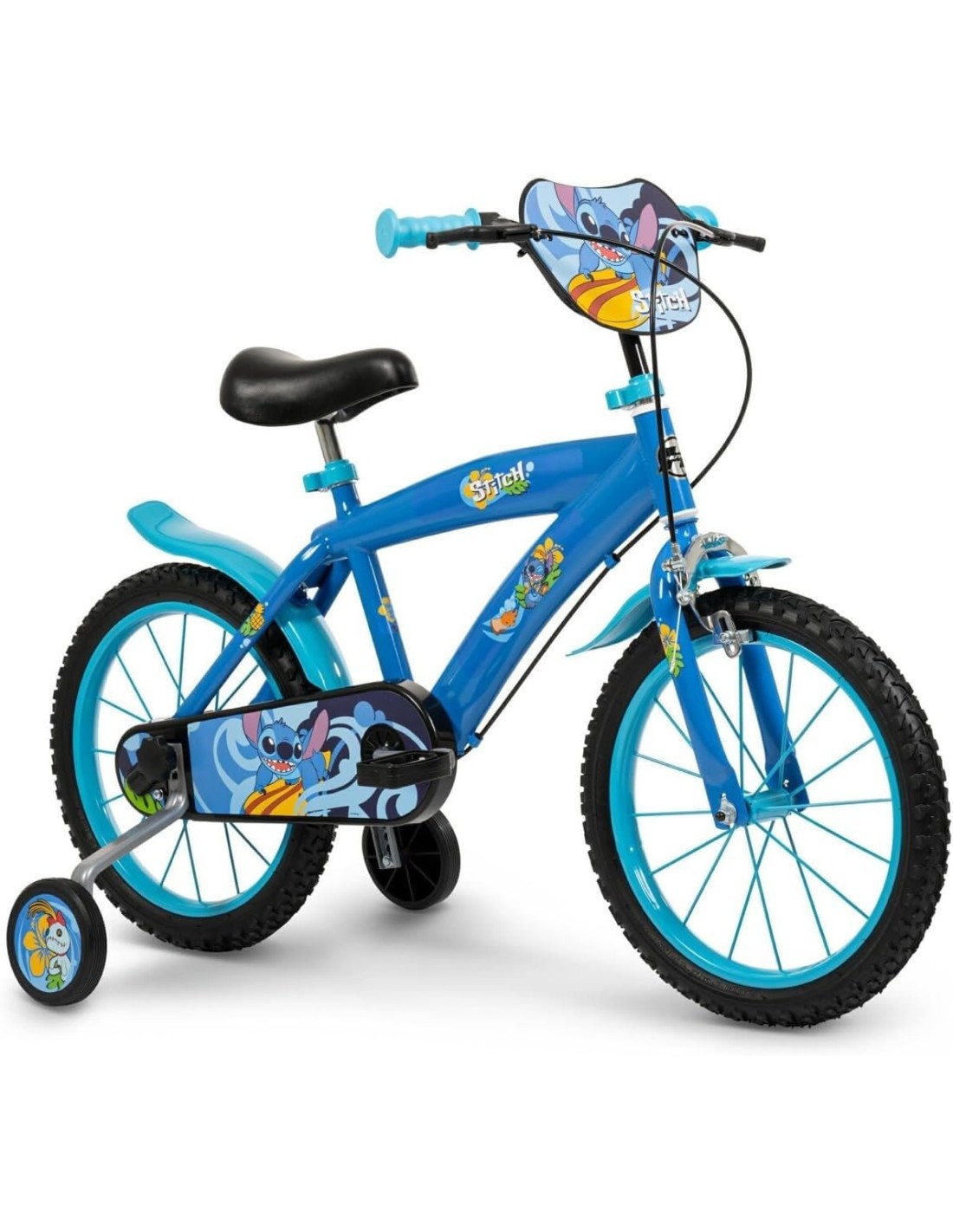 BICI, STITCH, 16 POLLICI, MULTICOLORE, BAMBINI, 93X56X21 CM, STABILITÀ, COMFORT, REGALO