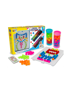 PLASTIART - LAVAGNA CON CHIODINI 420PZ COLORATI, GIOCO CREATIVO, EDUCATIVO PER BAMBINI