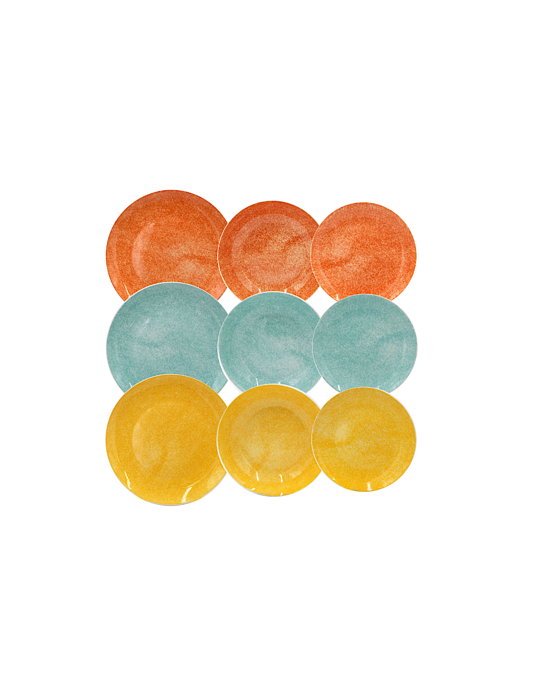 Pigmento Servizio Tavola 18 Pezzi – Porcellana Decorata per 6 Persone