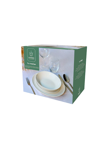 La Routine Servizio Tavola 18 Pezzi – Porcellana Elegante per 6 Persone