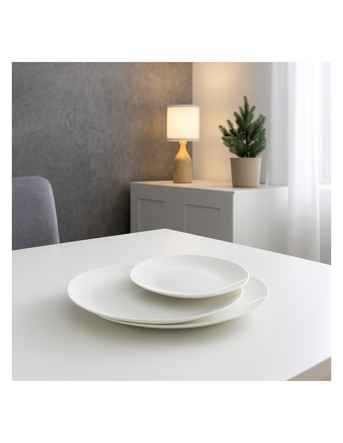 La Routine Servizio Tavola 18 Pezzi – Porcellana Elegante per 6 Persone