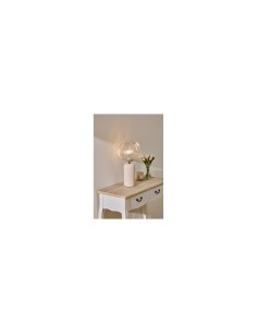 Lampada Phylas, D. 27,5 cm, A. 45,5 cm, ceramica beige, design moderno, arredo elegante