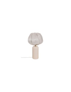Lampada Phylas, D. 27,5 cm, A. 45,5 cm, ceramica beige, design moderno, arredo elegante