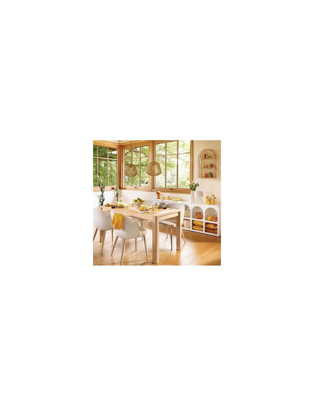 Lampada Gabin, bianca, H. 32 cm, L. 20 cm, design compatto, ceramica moderna