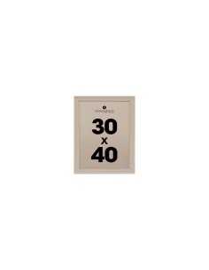 Cornice Missy, 30 x 40 cm, effetto pietra, beige, MDF e vetro, da parete, verticale e orizzontale