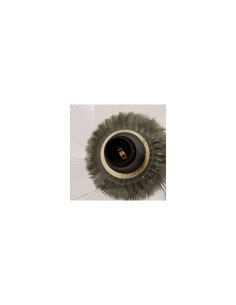 Lampada Phylas, D. 27,5 cm, A. 45,5 cm, ceramica verde kaki, vetro, design decorativo moderno