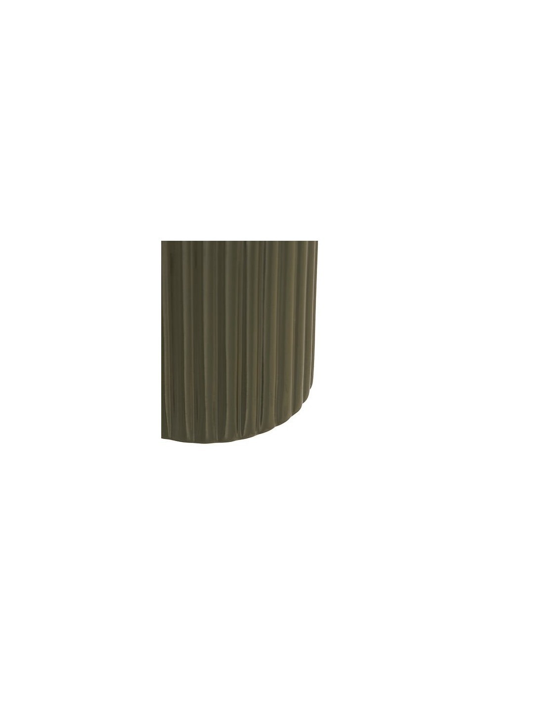Lampada Phylas, D. 27,5 cm, A. 45,5 cm, ceramica verde kaki, vetro, design decorativo moderno