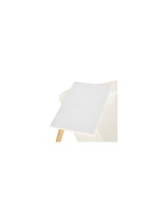 Tavolo Buldy, L. 68,5 cm, P. 46,5 cm, H. 43 cm, piano reversibile, bianco, tavolino giochi bambini