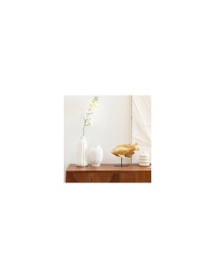 Vaso Fernan, ceramica bianca, D. 13 cm, H. 30 cm, design elegante, stoneware