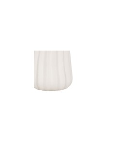 Vaso Fernan, ceramica bianca, D. 13 cm, H. 30 cm, design elegante, stoneware