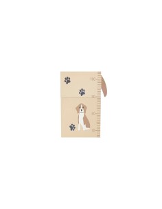 Metro da parete, cane Scott, legno MDF beige, H. 140 cm, L. 29 cm, decorazione bambini