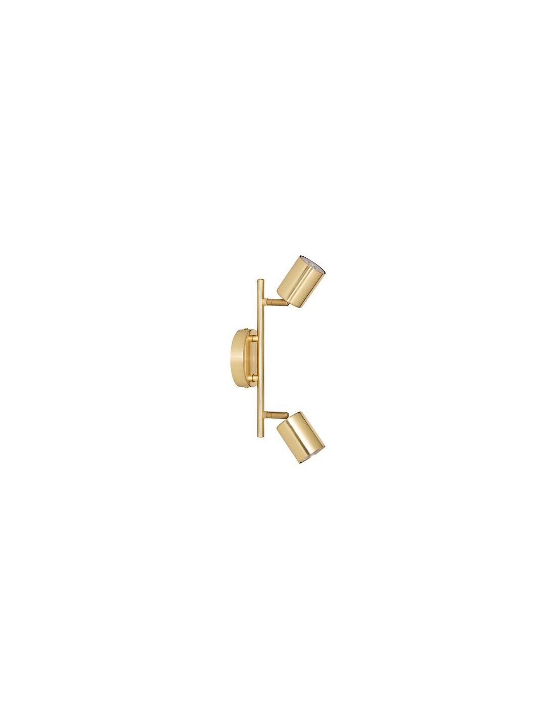 Applique 2 luci Vico, metallo dorato, L. 28 x P. 10 x H. 16,5 cm, spot orientabili