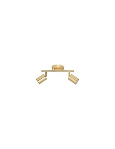 Applique 2 luci Vico, metallo dorato, L. 28 x P. 10 x H. 16,5 cm, spot orientabili