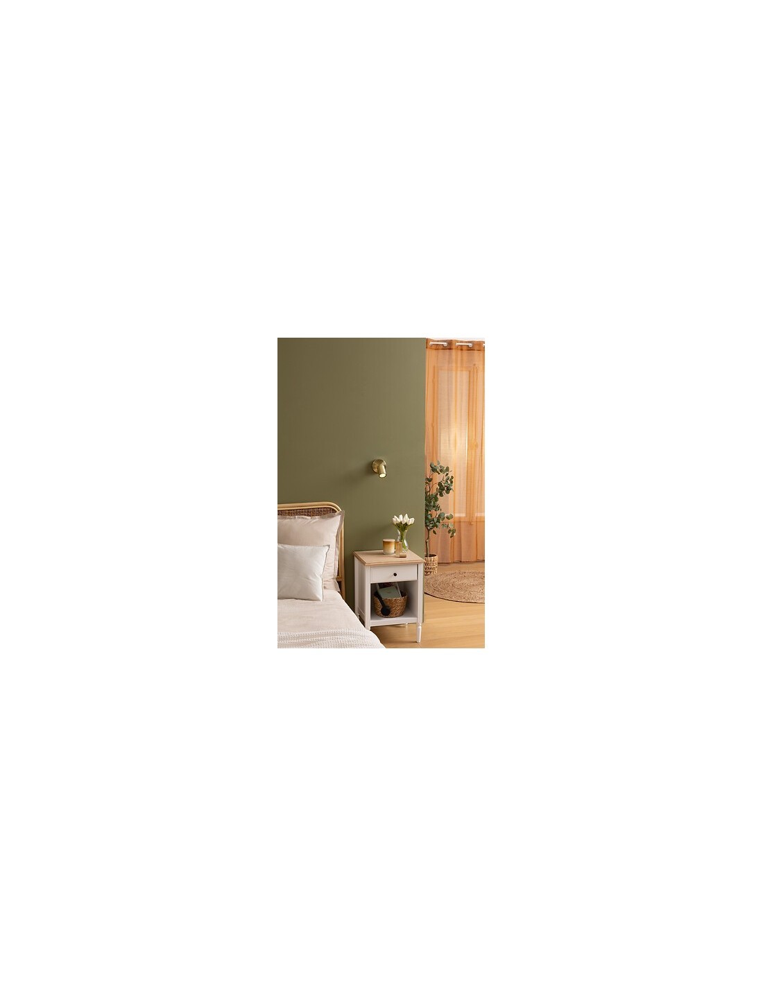 Applique Vico metallo dorato diametro 10 cm, spot orientabile