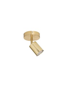 Applique Vico metallo dorato diametro 10 cm, spot orientabile