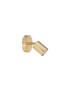 Applique Vico metallo dorato diametro 10 cm, spot orientabile