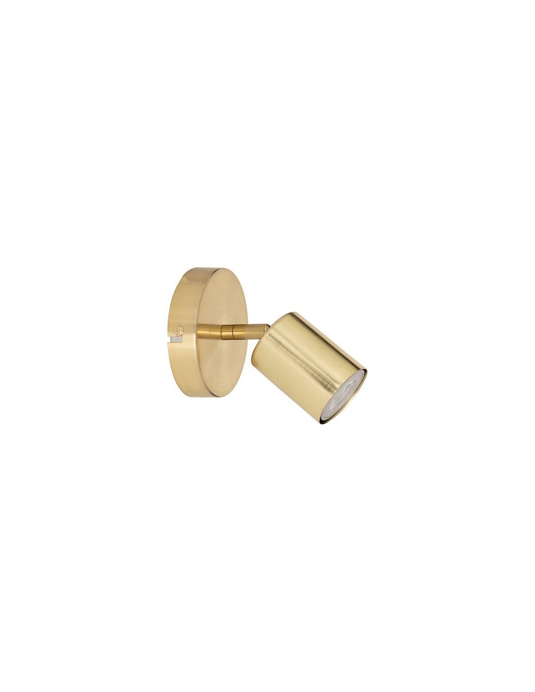 Applique Vico metallo dorato diametro 10 cm, spot orientabile